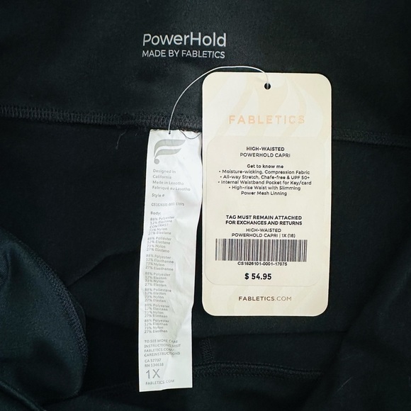 NWT Women Activewear FABLETICS High-Waisted Powerhold Capri Compression Leggings - Picture 4 of 4